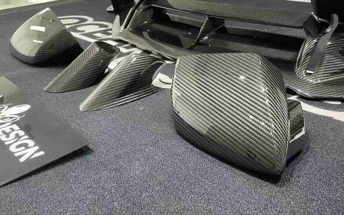 Lamborghini Huracan STO Wing Mirrors Housing Dry Carbon Fiber OEM Bodykit