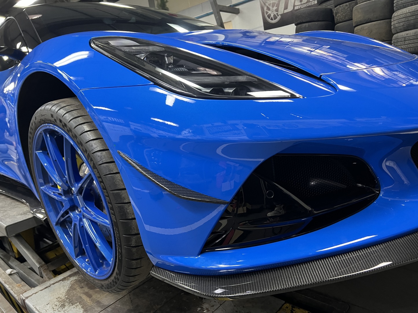 Lotus Emira 2021-2024 Dry Carbon Fiber Front Bumper Canards Ocean Design Original Series Bodykit