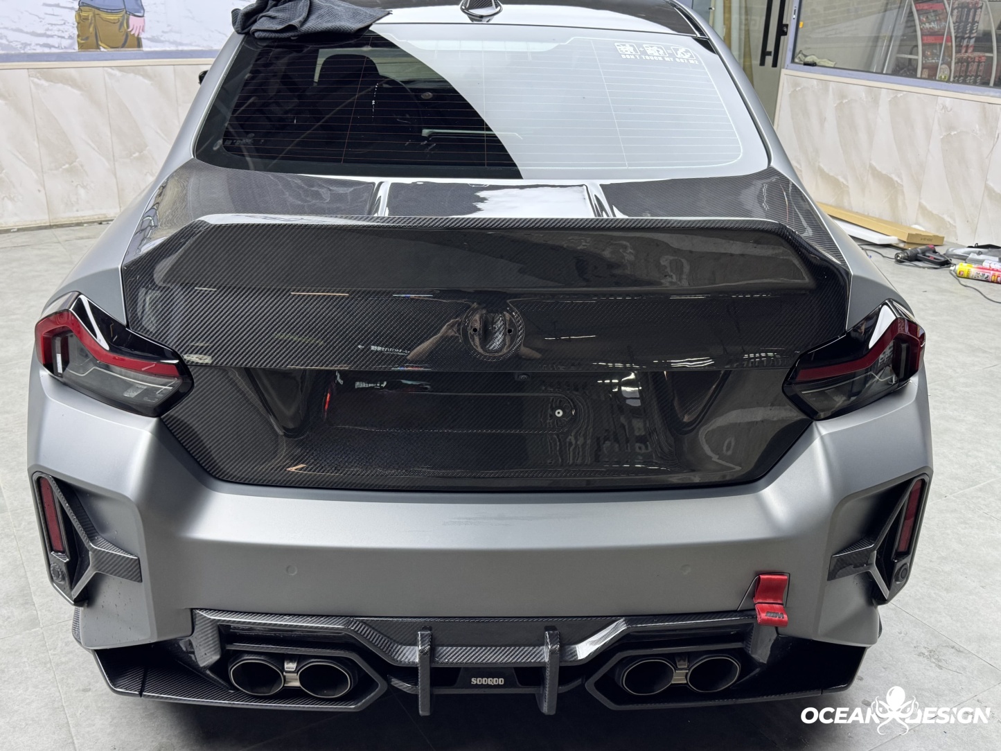 BMW G87 M2 G42 M240i AP Style Dry Carbon Fiber Trunk Lid