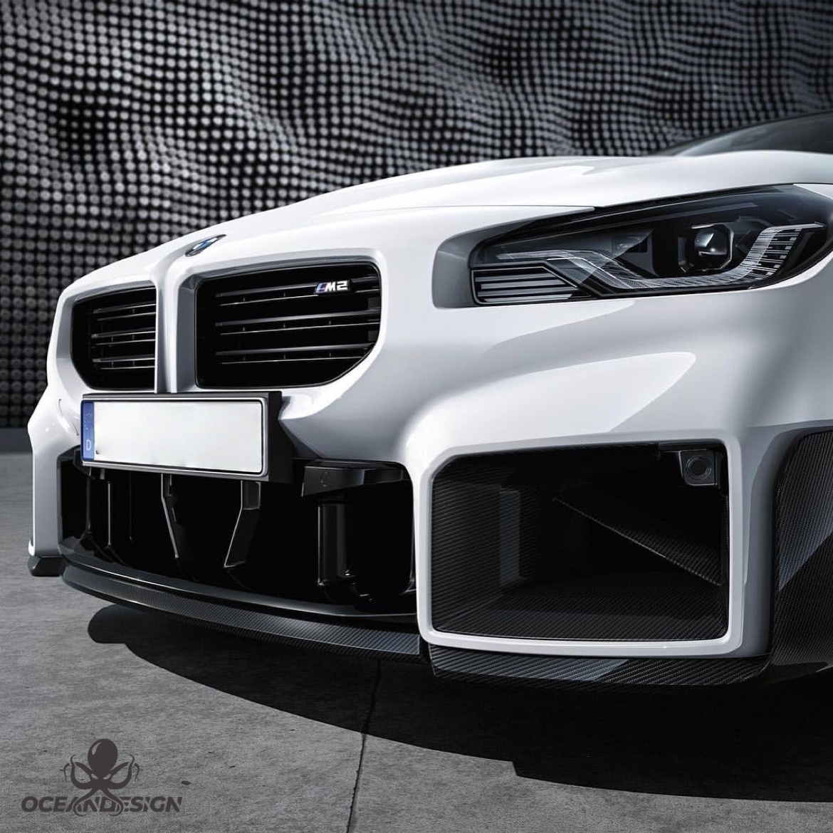 2023-2025 BMW G87 M2 R Style Front Bumper Air Intakes – Dry Carbon Fiber