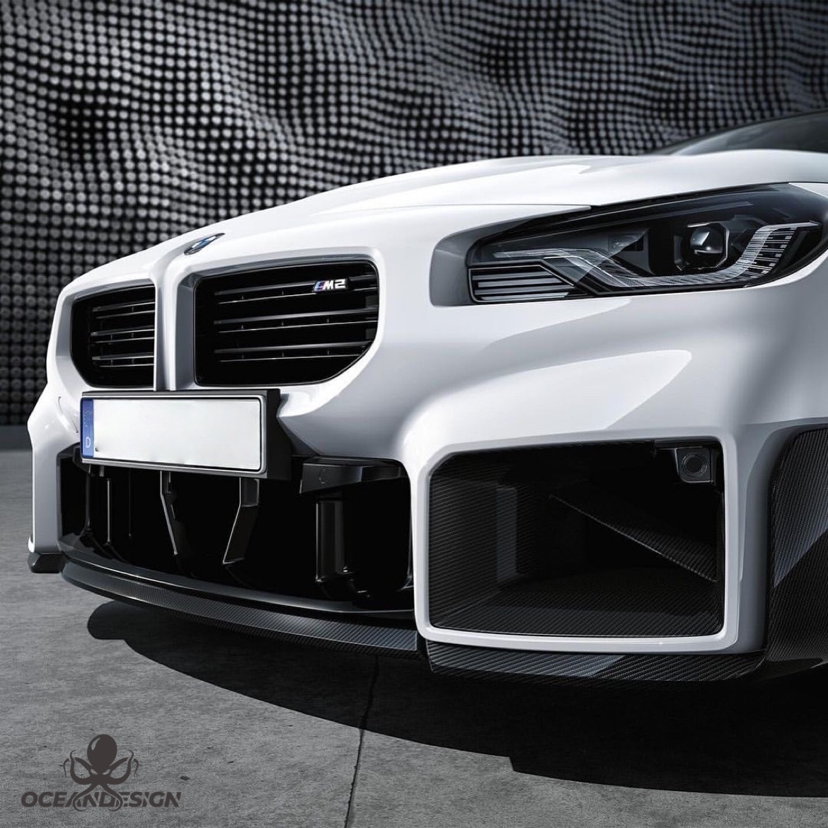 2023-2025 BMW G87 M2 R Style Front Bumper Air Intakes – Dry Carbon Fiber