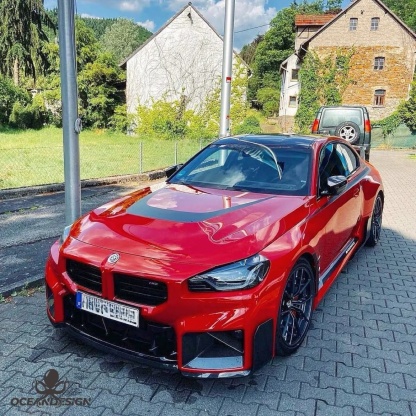 2023-2025 BMW G87 M2 R Style Front Bumper Air Intakes – Dry Carbon Fiber