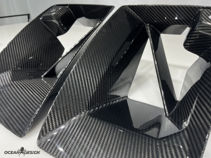 2023-2025 BMW G87 M2 R Style Front Bumper Air Intakes – Dry Carbon Fiber