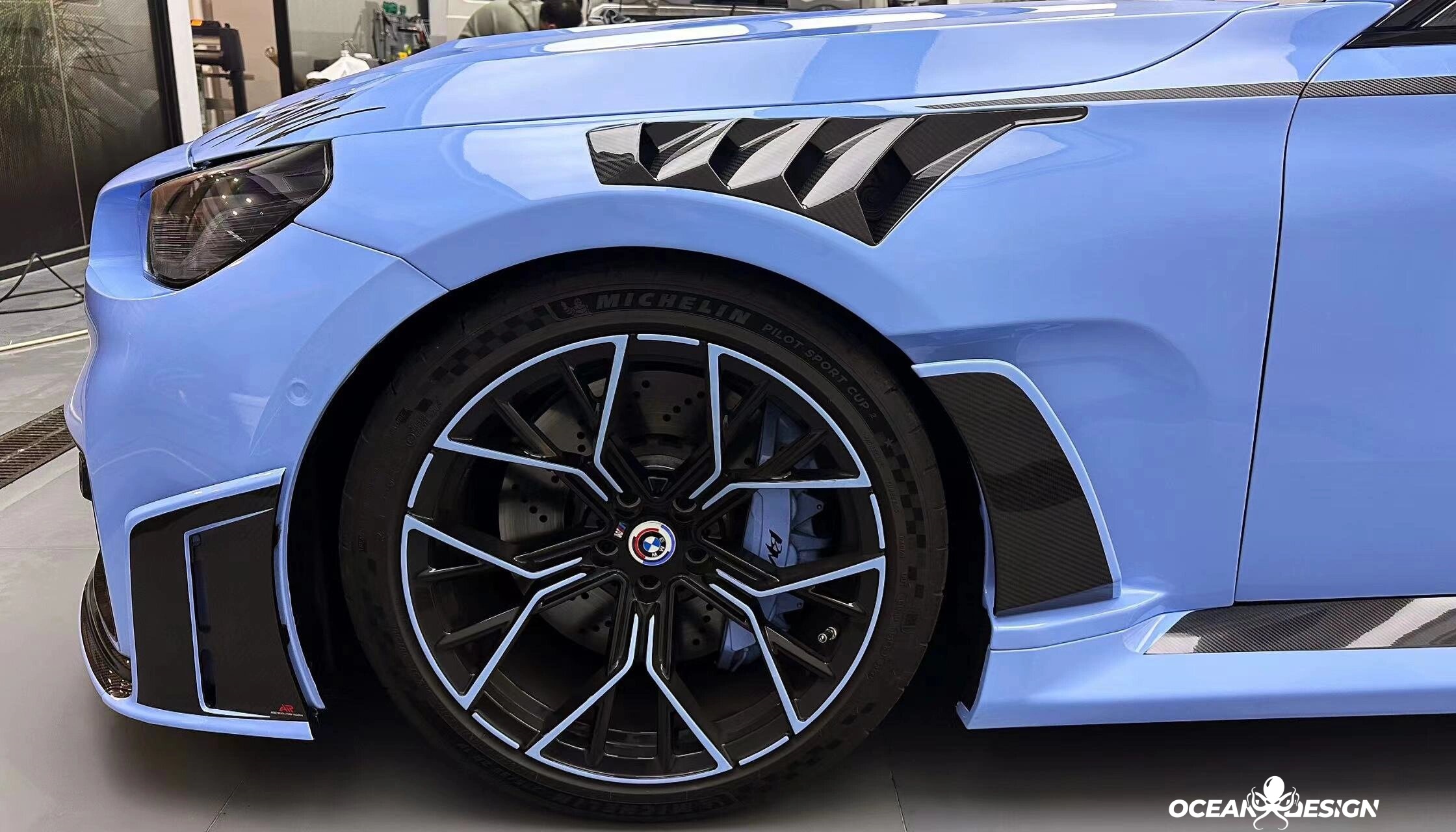 2023-2025 BMW G87 M2 AP Style Dry Carbon Fiber Front Fenders
