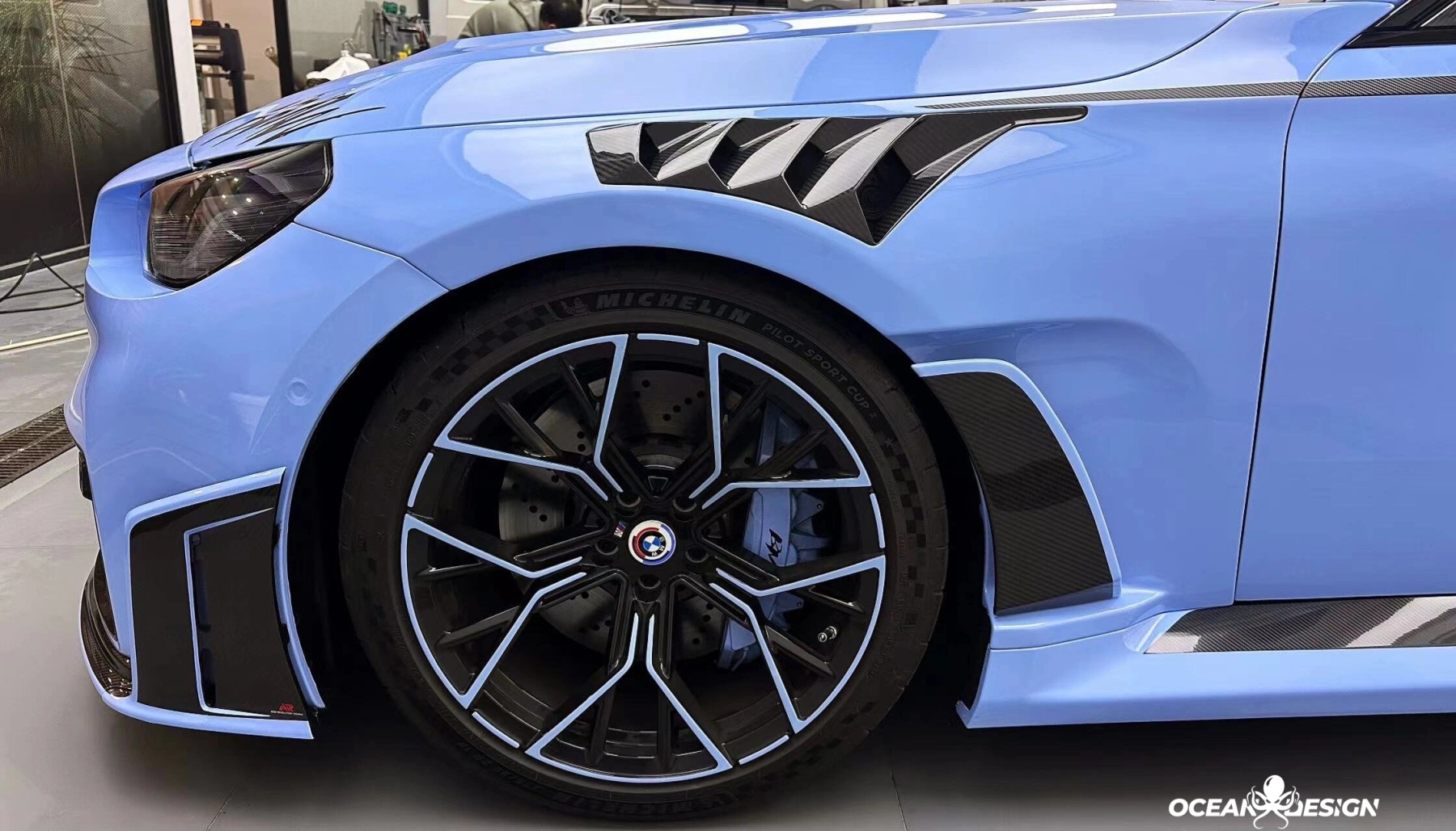 2023-2025 BMW G87 M2 AP Style Dry Carbon Fiber Front Fenders