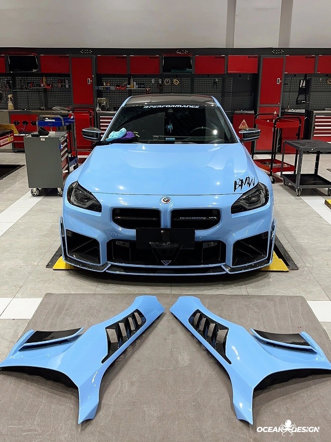 2023-2025 BMW G87 M2 AP Style Dry Carbon Fiber Front Fenders