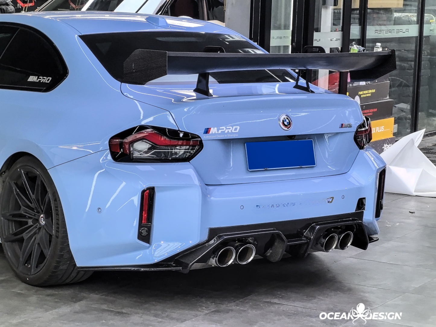 2023-2025 BMW G87 M2 DPRO Style Dry Carbon Fiber Rear Diffuser