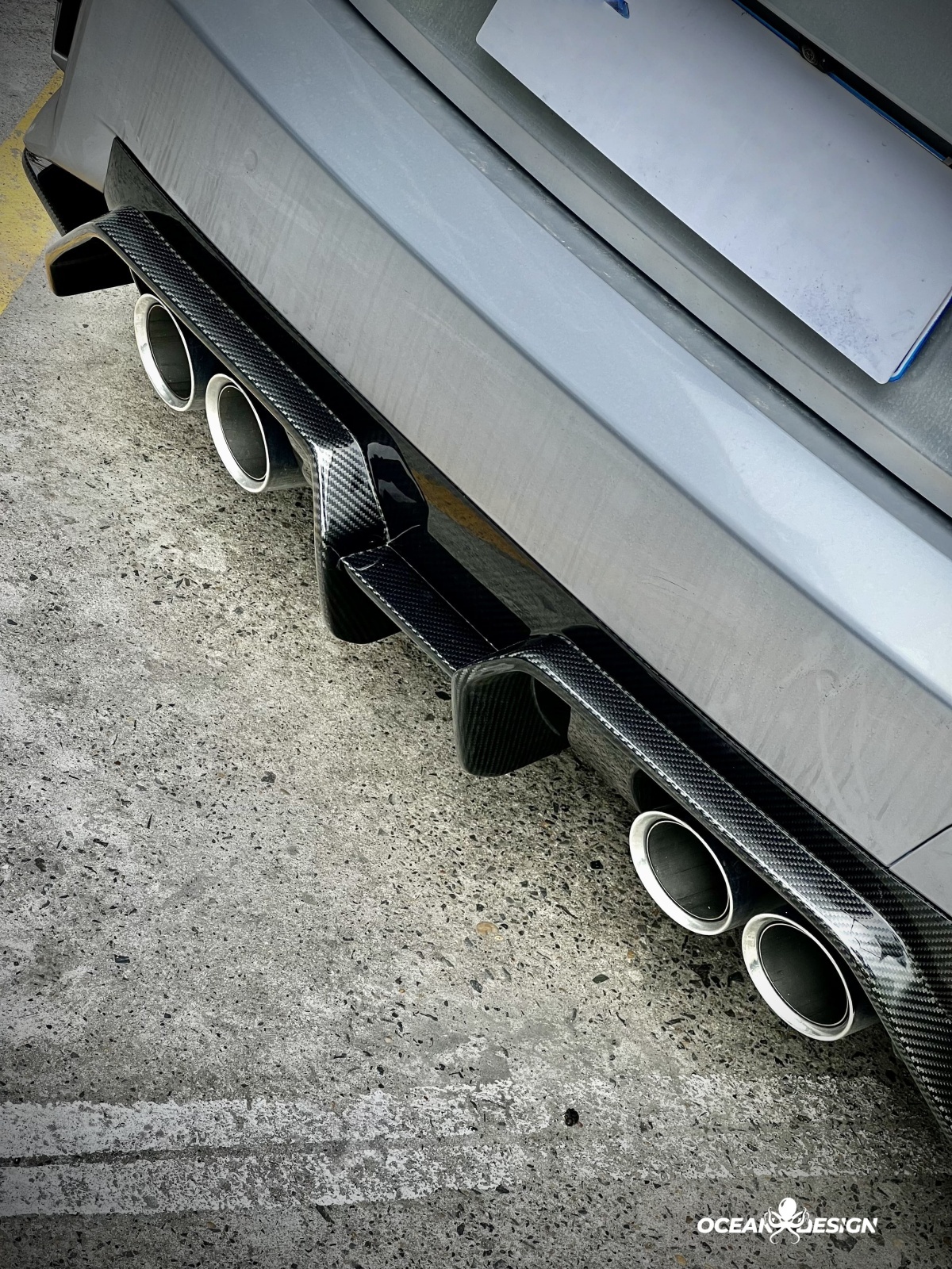 2023-2025 BMW G87 M2 DPRO Style Dry Carbon Fiber Rear Diffuser