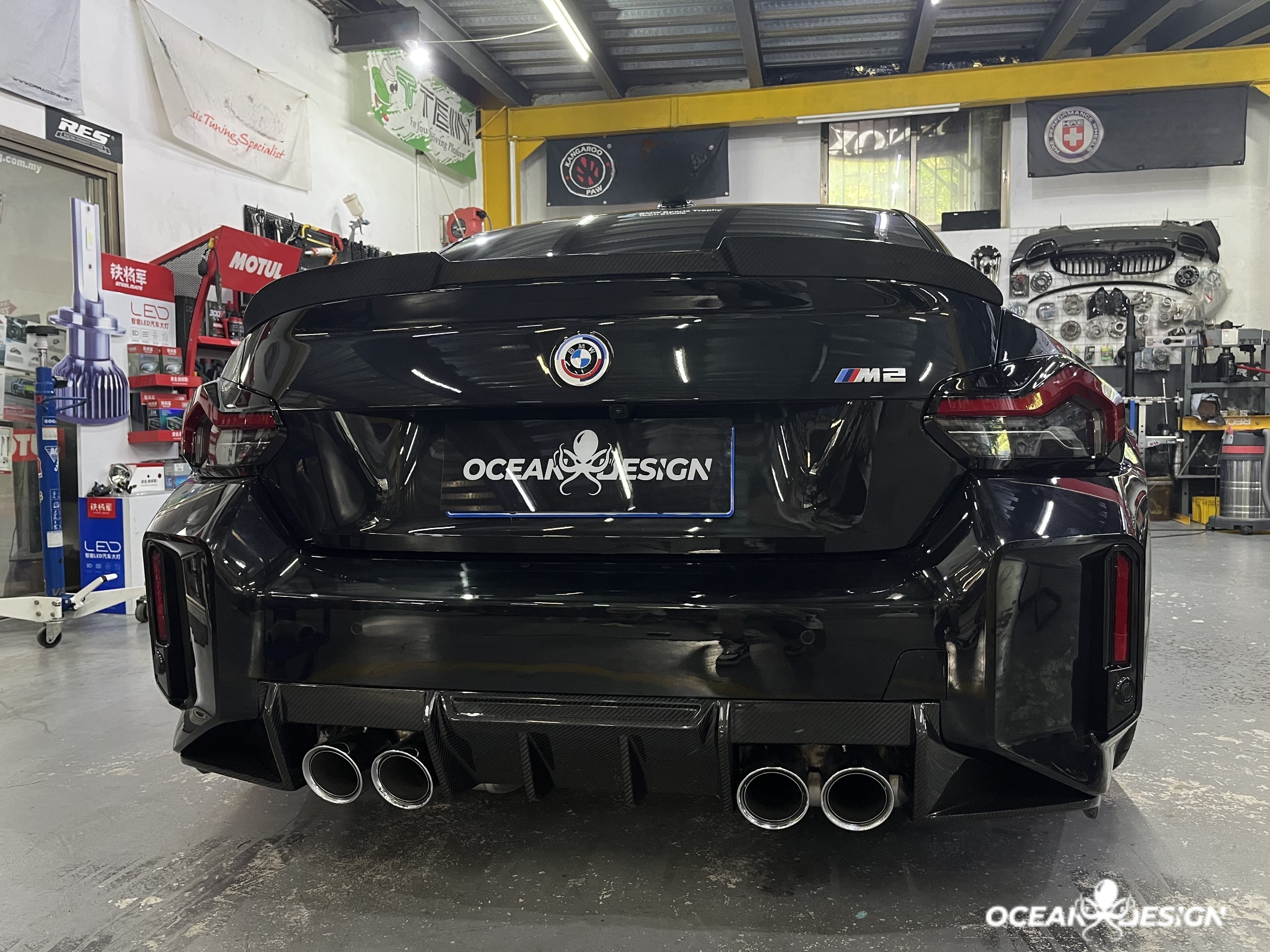 2023-2025 BMW G87 M2 R Style Dry Carbon Rear Diffuser
