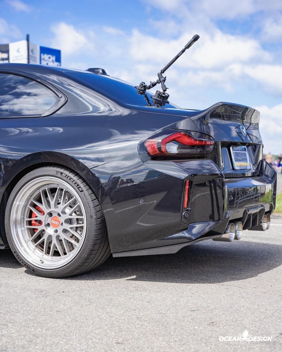 2023-2025 BMW G87 M2 R Style Dry Carbon Rear Diffuser