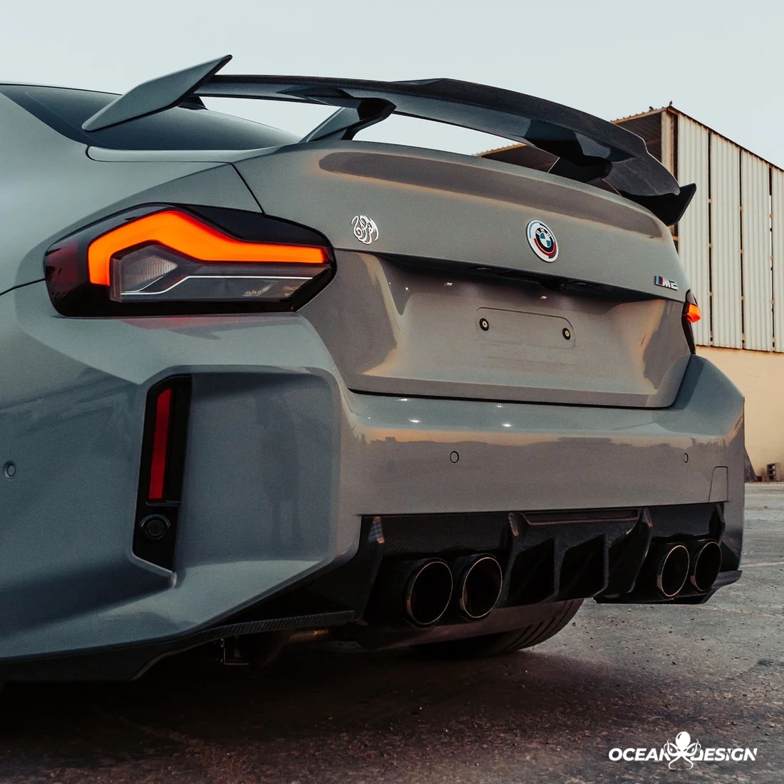2023-2025 BMW G87 M2 R Style Dry Carbon Rear Diffuser