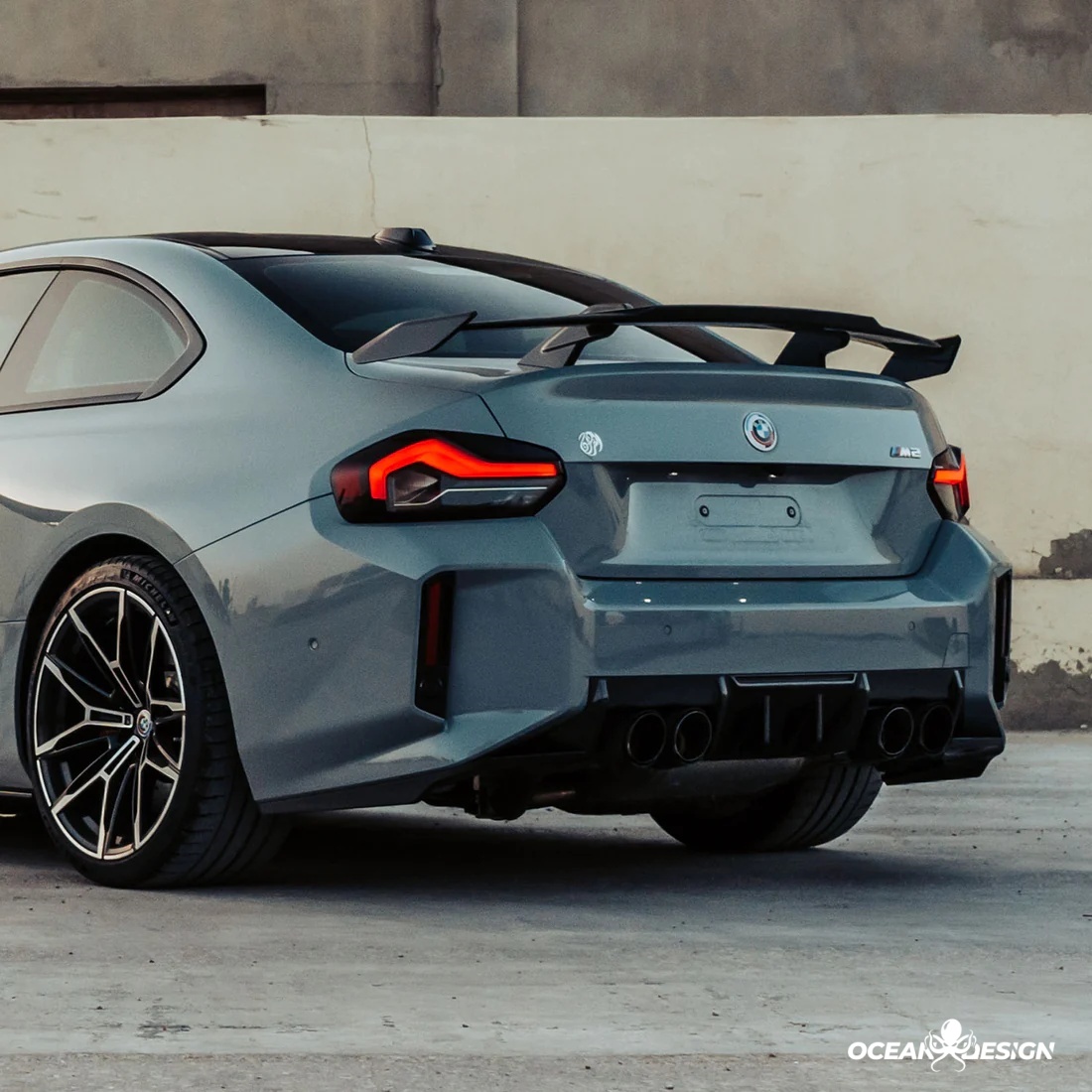 2023-2025 BMW G87 M2 R Style Dry Carbon Rear Diffuser