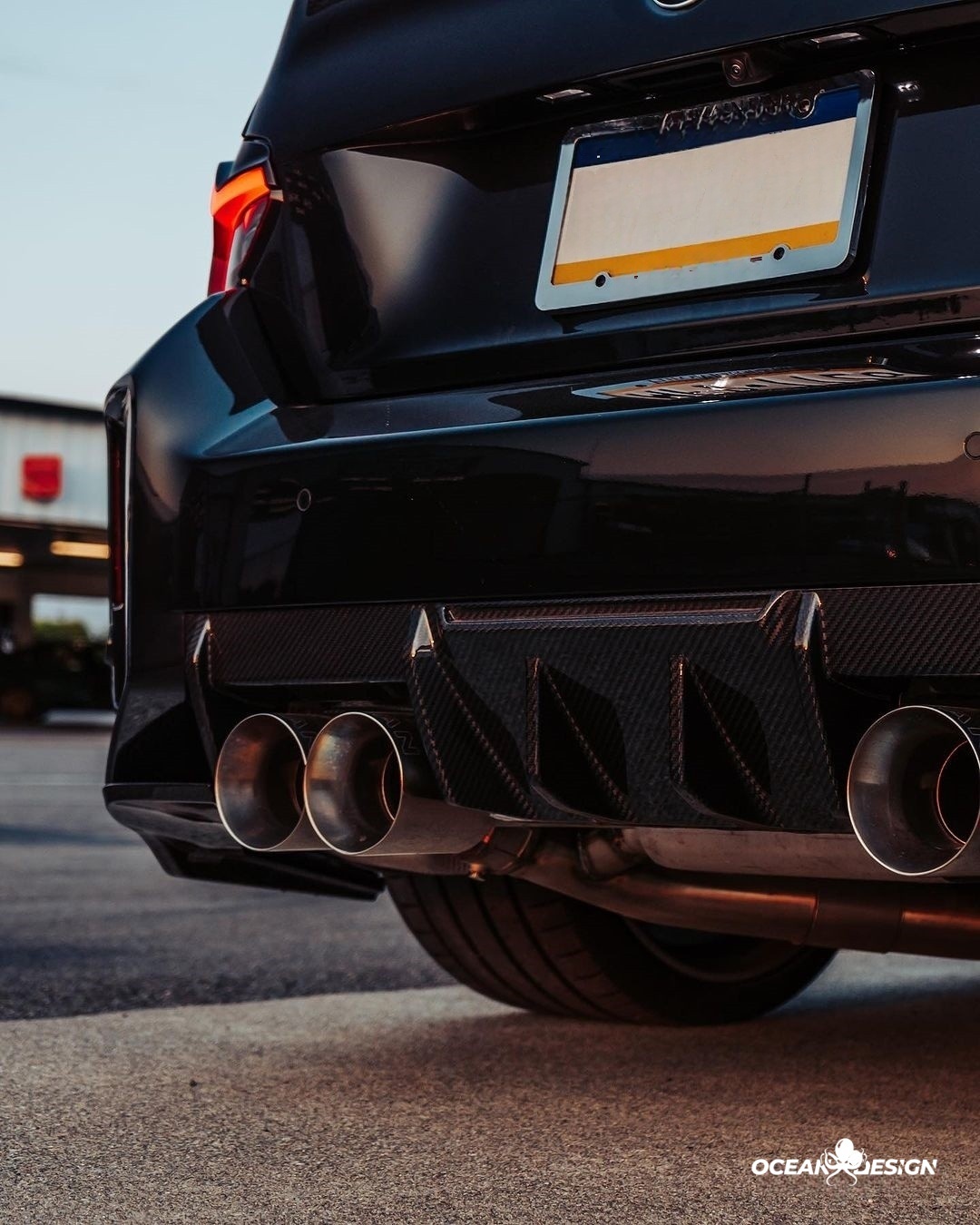 2023-2025 BMW G87 M2 R Style Dry Carbon Rear Diffuser