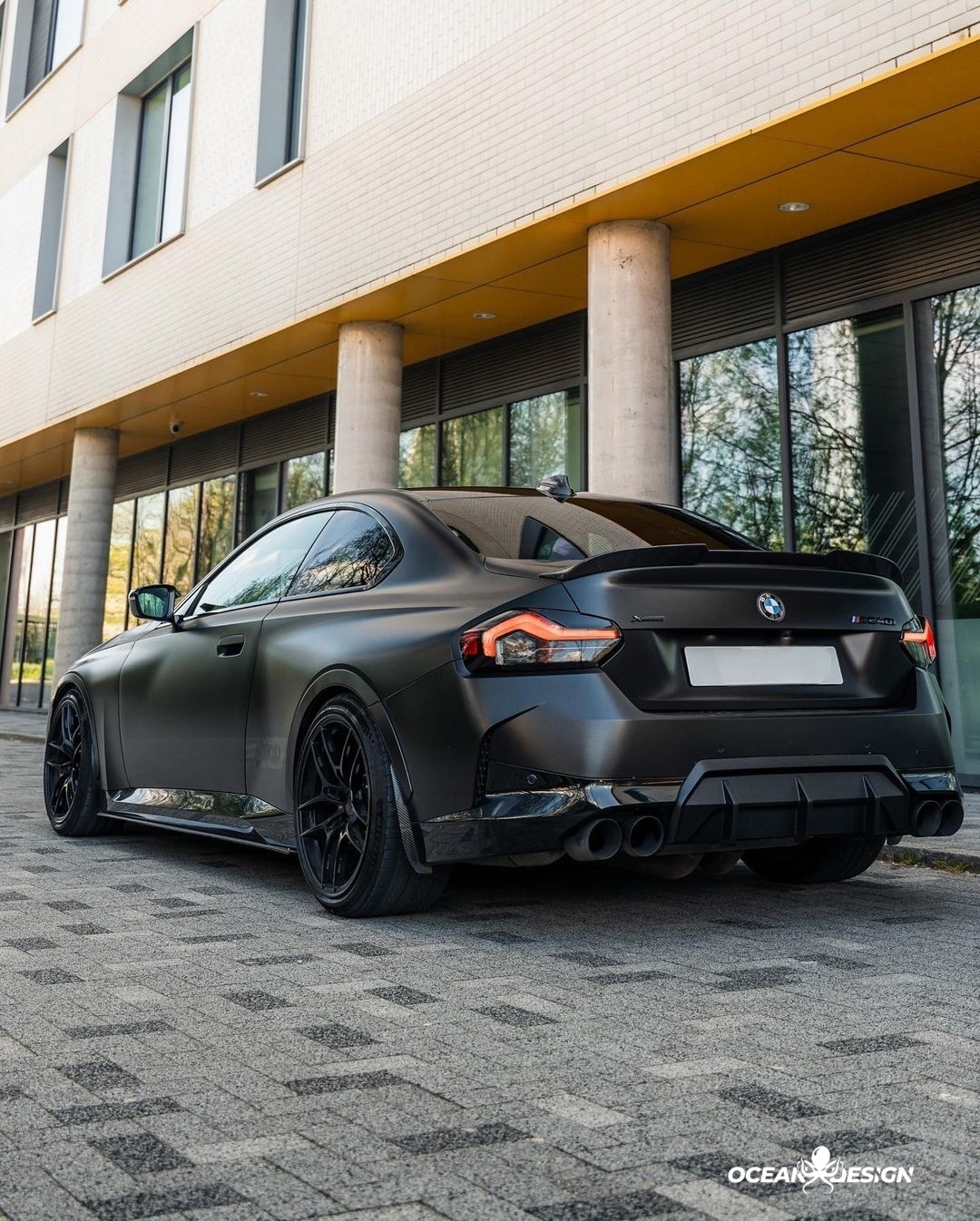 BMW G87 M2 G42 M240i R Style Dry Carbon Rear Spoiler