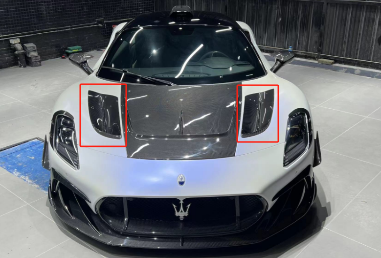 Maserati MC20 2020-2025 Air Outtake of Bonnet Dry Carbon Fiber MSY Bodykit