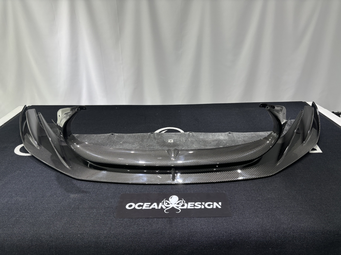 Maserati MC20 2020-2025 Front Bumper Lip with Mask Dry Carbon Fiber MSY Series Bodykit
