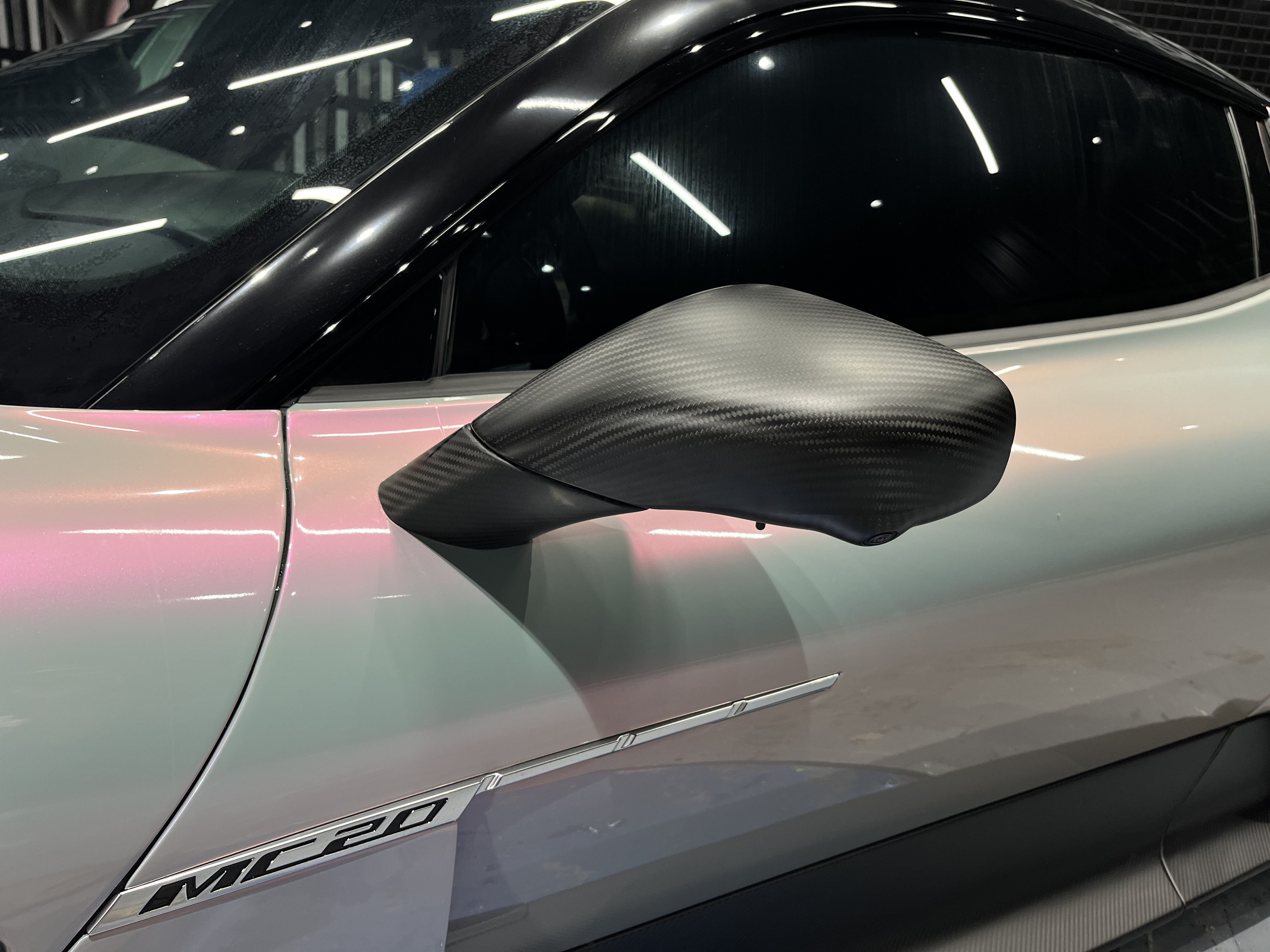 Maserati MC20 2020-2025 Wing Mirrors Housing Dry Carbon Fiber OEM Series Bodykit