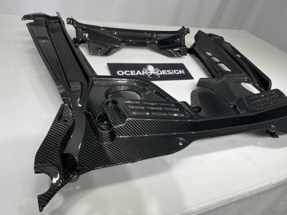 Maserati MC20 2020-2025 Engine Bay Dry Carbon Fiber OEM Series Bodykit