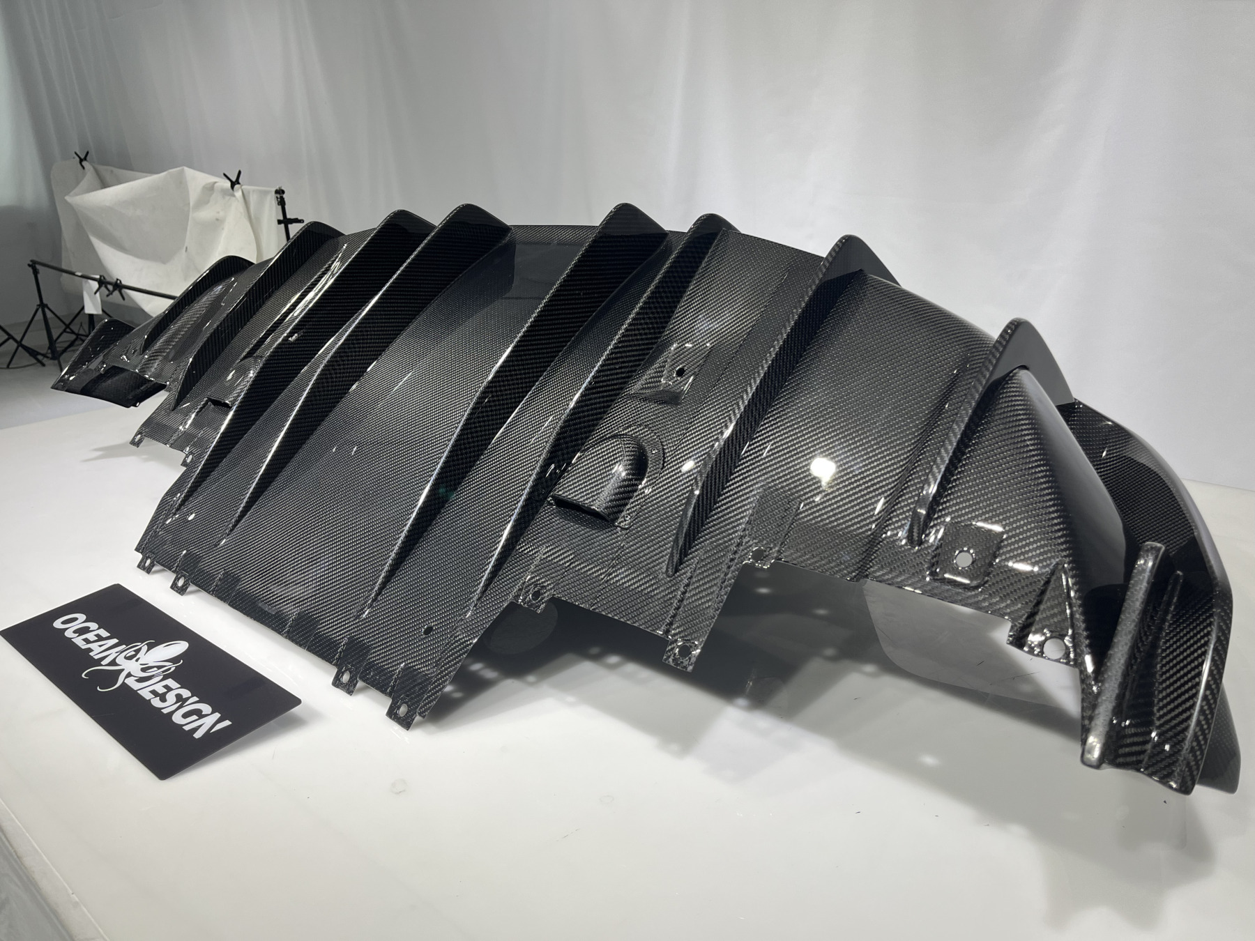 Maserati MC20 2020-2025 Dry Carbon Fiber Rear Diffuser SD Series Bodykit