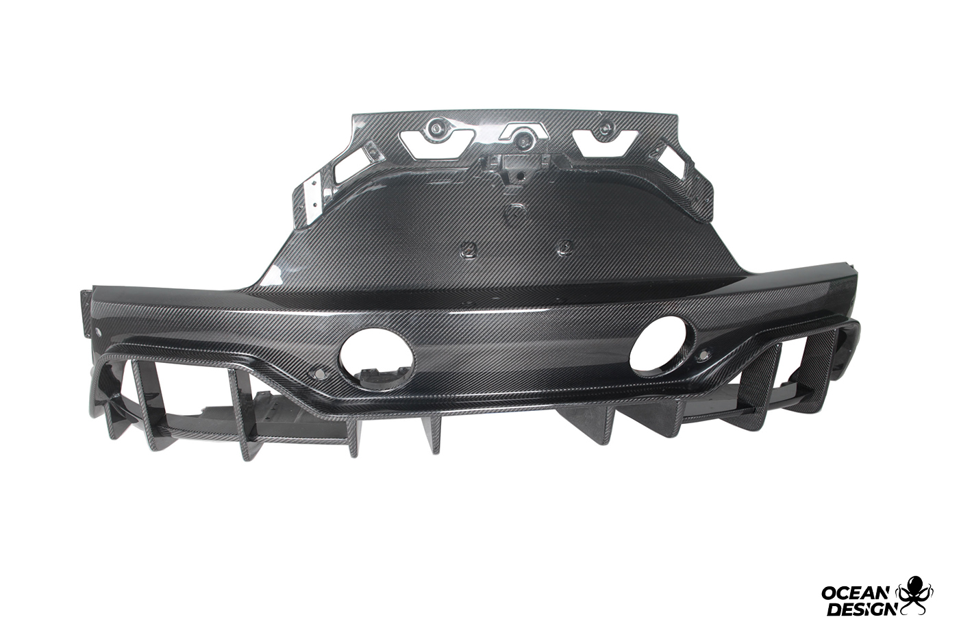 Maserati MC20 2020-2025 Dry Carbon Fiber Rear Diffuser SD Series Bodykit