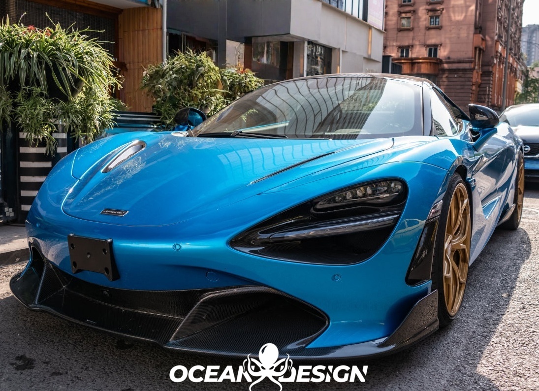 2017-2023 McLaren 720S Splitter Front Lip Dry Carbon Fiber V Style Bodykit
