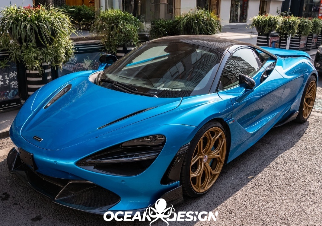 2017-2023 McLaren 720S Splitter Front Lip Dry Carbon Fiber V Style Bodykit