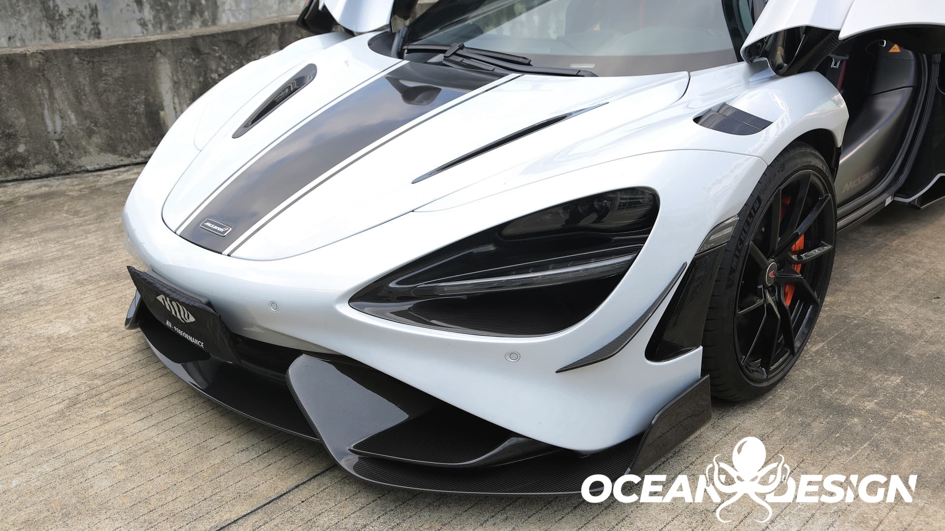 2017-2023 McLaren 720S OEM Style Headlight Inserts Trim Replacement Dry Carbon Fiber Bodykit