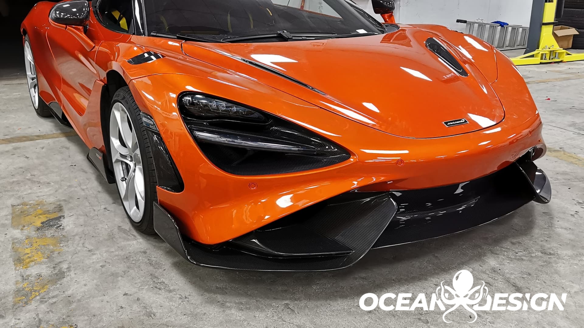 2017-2023 McLaren 720S OEM Style Headlight Inserts Trim Replacement Dry Carbon Fiber Bodykit