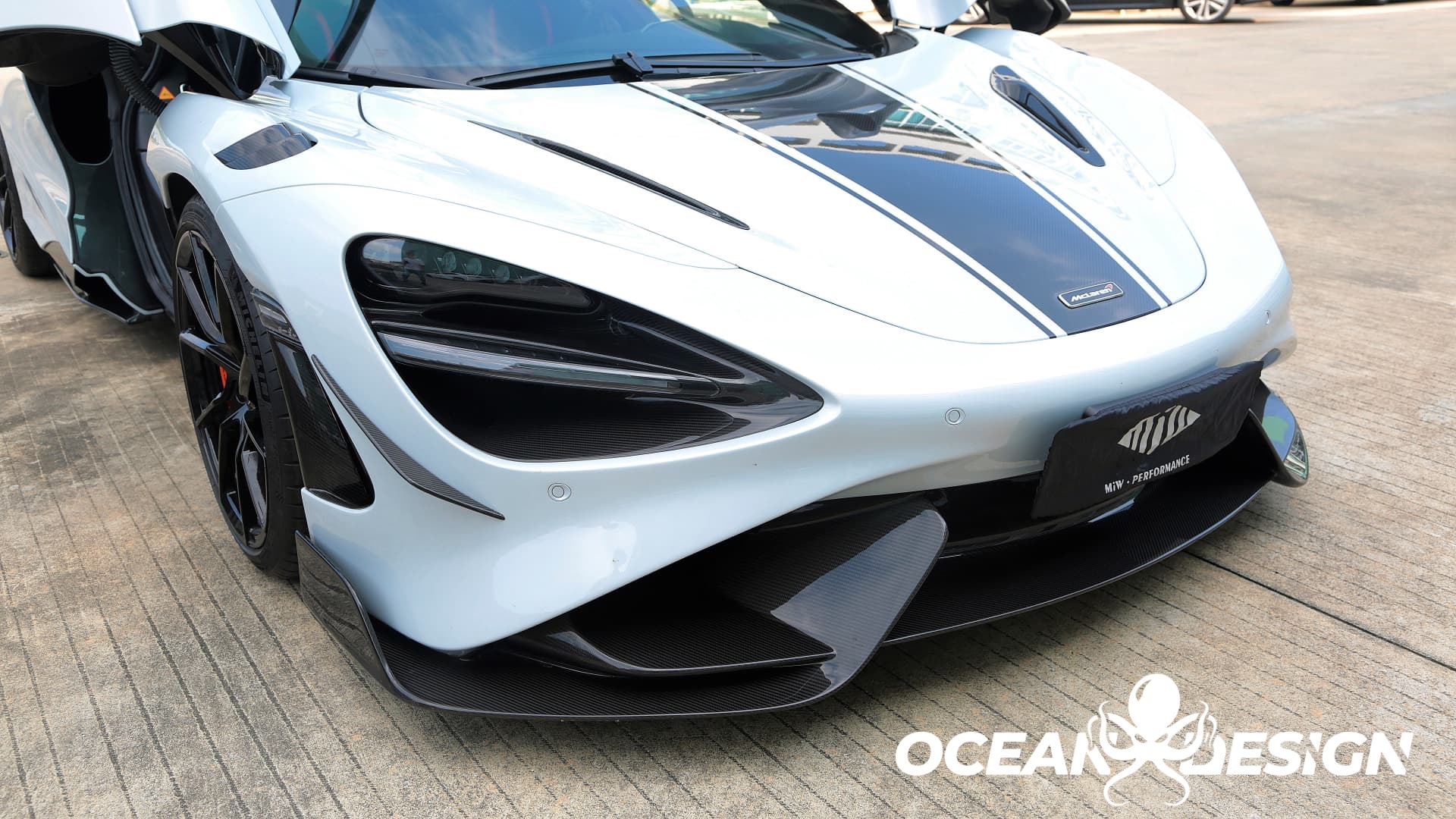 2017-2023 McLaren 720S OEM Style Headlight Inserts Trim Replacement Dry Carbon Fiber Bodykit