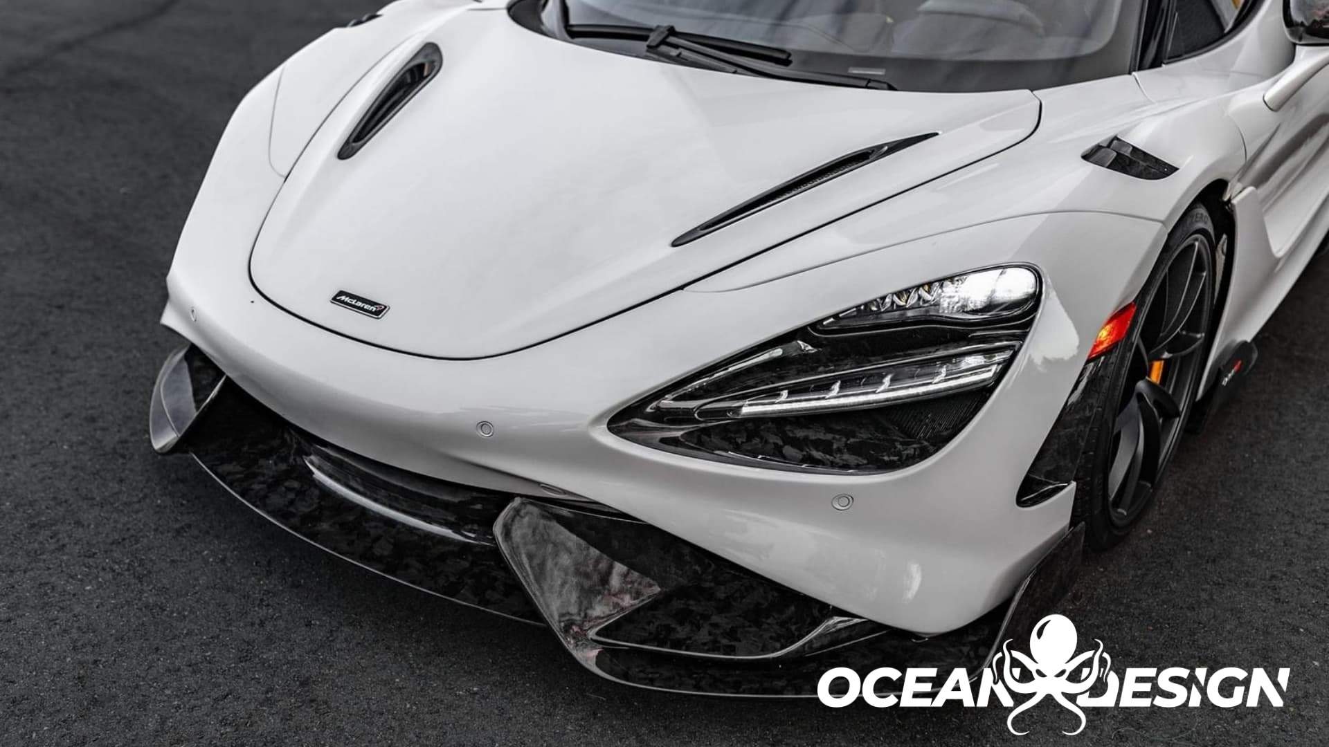2017-2023 McLaren 720S OEM Style Headlight Inserts Trim Replacement Dry Carbon Fiber Bodykit