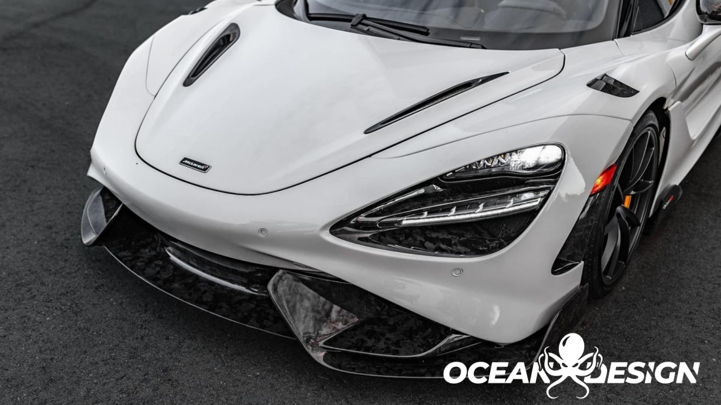 2017-2023 McLaren 720S OEM Style Headlight Inserts Trim Replacement Dry Carbon Fiber Bodykit