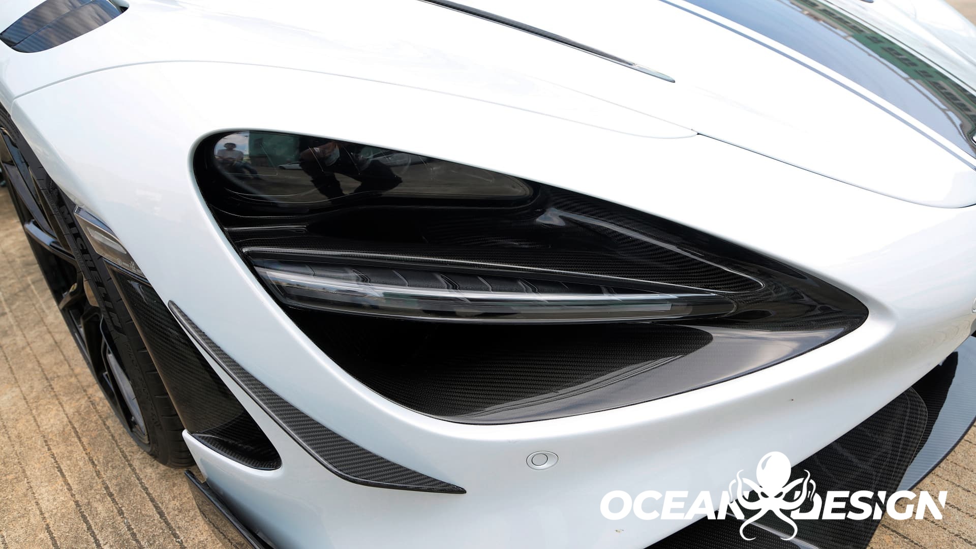 2017-2023 McLaren 720S OEM Style Headlight Inserts Trim Replacement Dry Carbon Fiber Bodykit