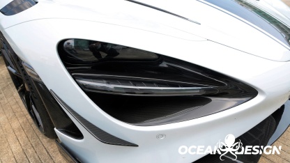 2017-2023 McLaren 720S OEM Style Headlight Inserts Trim Replacement Dry Carbon Fiber Bodykit