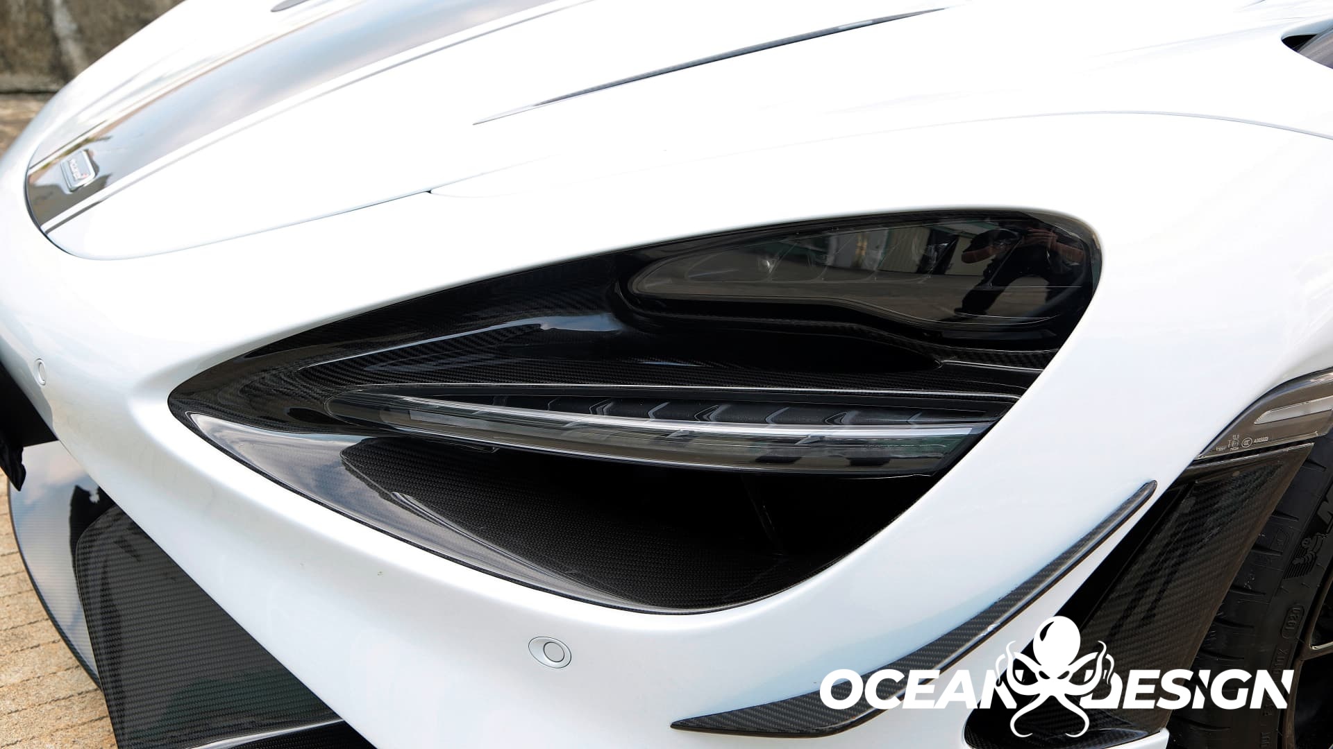 2017-2023 McLaren 720S OEM Style Headlight Inserts Trim Replacement Dry Carbon Fiber Bodykit