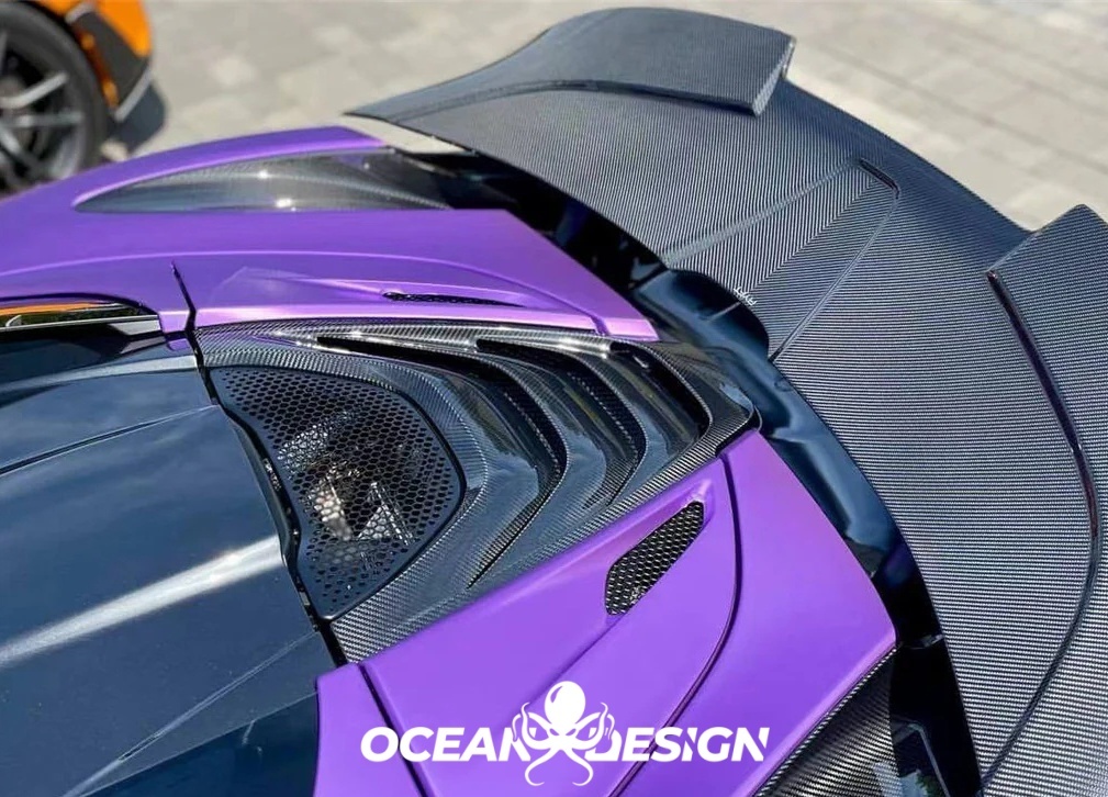 2017-2023 McLaren 720s Spider OEM Dry Carbon Fiber Engine Cover Replacement
