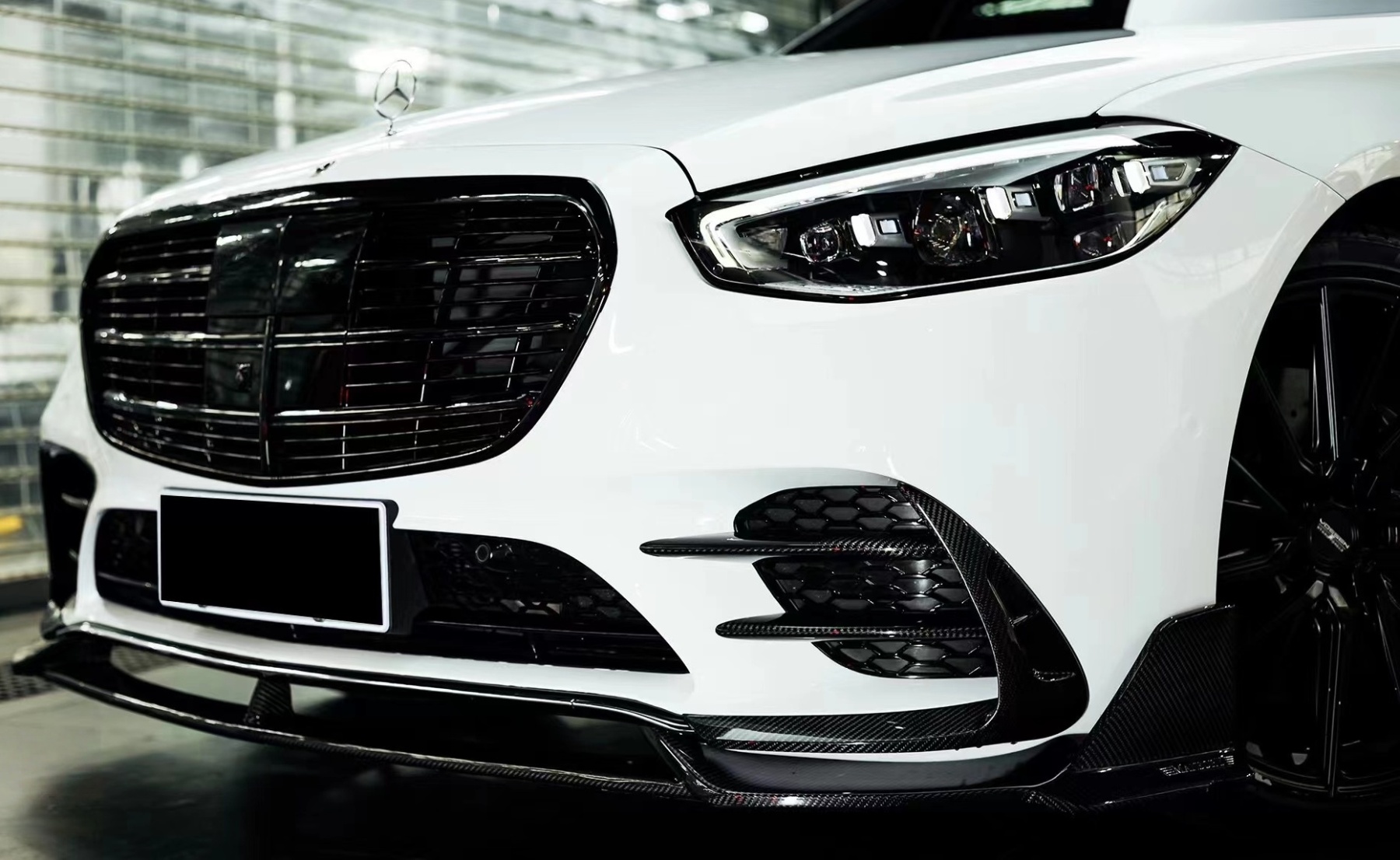 2021-UP Mercedes-Benz S-Class W223 4Matic Sedan MSY Front Bumper Vents Dry Carbon 