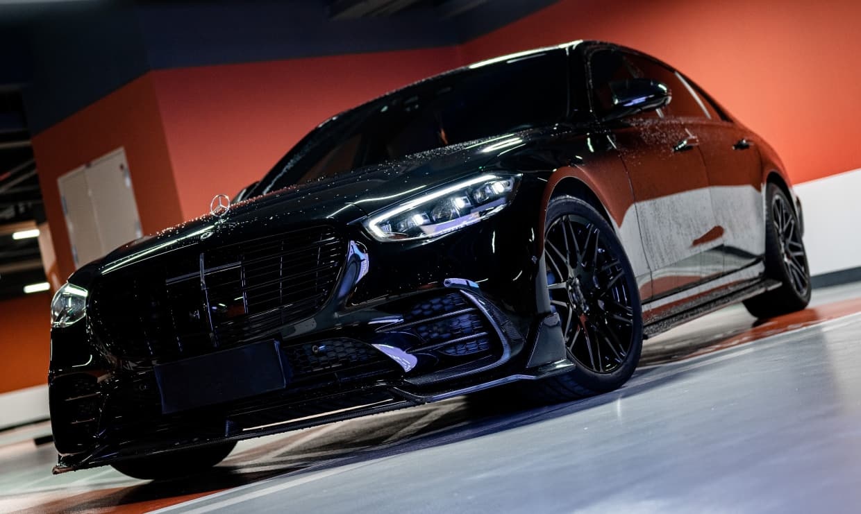 2021-UP Mercedes-Benz S-Class W223 4Matic Sedan MSY Dry Carbon Front Lip Splitter