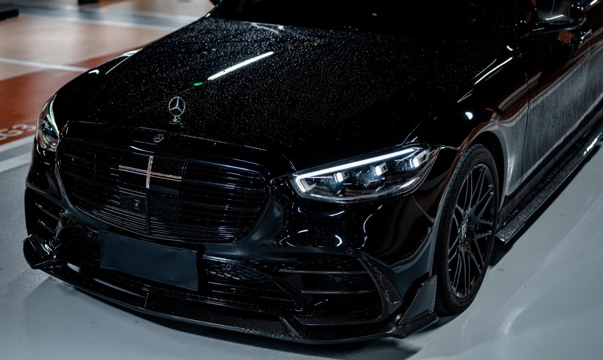 2021-UP Mercedes-Benz S-Class W223 4Matic Sedan MSY Dry Carbon Front Lip Splitter