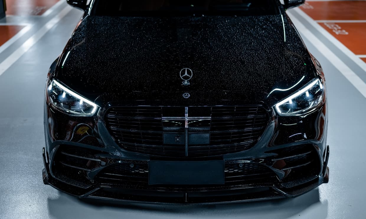 2021-UP Mercedes-Benz S-Class W223 4Matic Sedan MSY Dry Carbon Front Lip Splitter