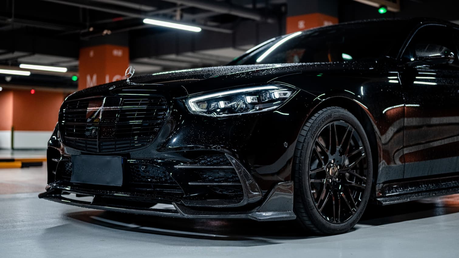 2021-UP Mercedes-Benz S-Class W223 4Matic Sedan MSY Dry Carbon Front Lip Splitter