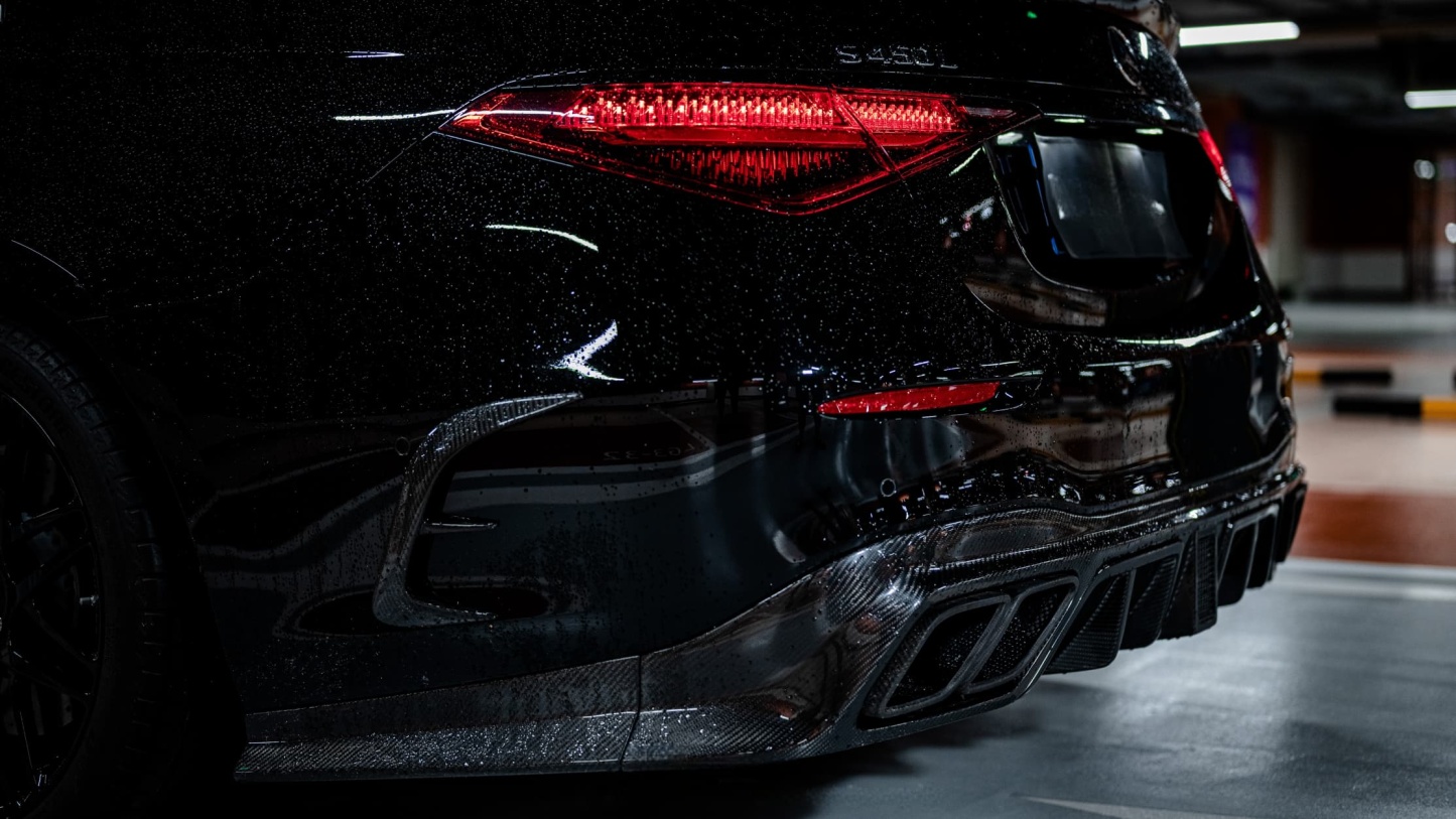 2021-UP Mercedes-Benz S-Class W223 4Matic Sedan MSY Rear Bumper Side Trims Dry Carbon