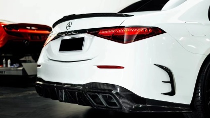 2021-UP Mercedes-Benz S-Class W223 4Matic Sedan MSY Rear Bumper Side Trims Dry Carbon