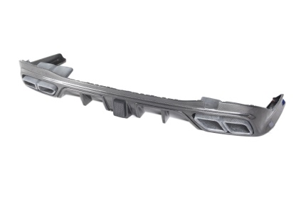 2021-UP Mercedes-Benz S-Class W223 4Matic Sedan MSY Rear Diffuser with LED Light And Exhaust tips Dry Carbon