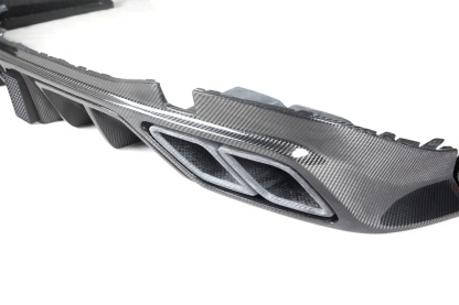 2021-UP Mercedes-Benz S-Class W223 4Matic Sedan MSY Rear Diffuser with LED Light And Exhaust tips Dry Carbon