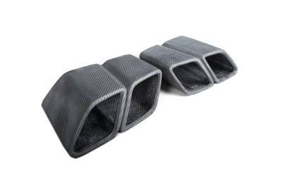 2021-UP Mercedes-Benz S-Class W223 4Matic Sedan MSY Rear Diffuser with LED Light And Exhaust tips Dry Carbon