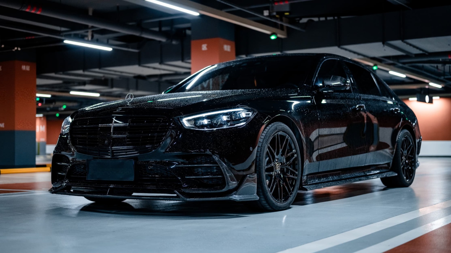 2021-UP Mercedes-Benz S-Class W223 4Matic Sedan (Long Model) MSY Side Skirts Dry Carbon 