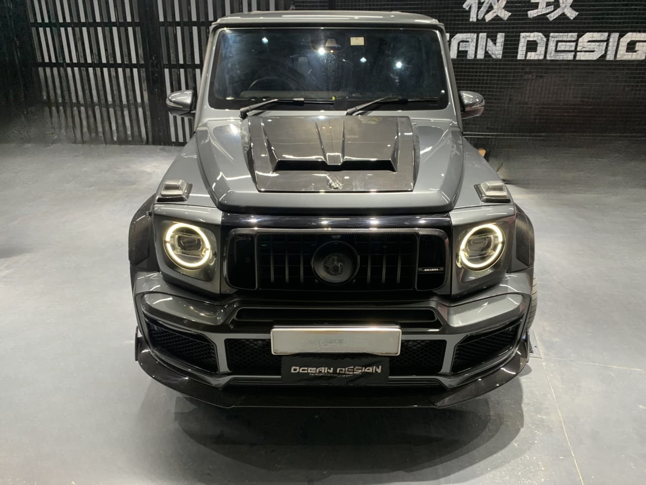 2019-2023 Mercedes-Benz W464 G900 Style Dry Carbon Hood Scoop for G350/G500/G63