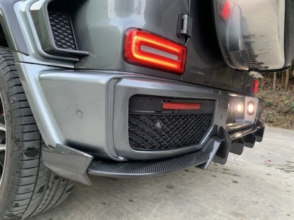 2018-2024 Mercedes-Benz W464 G-Class G350/G500/G63 Upgrade to G900 Rear Diffuser with Corner Trims in Dry Carbon