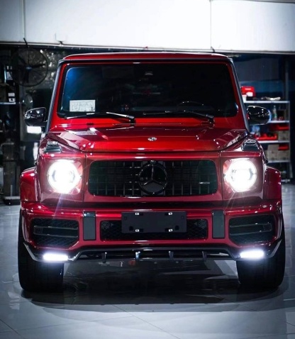2019-UP Mercedes-Benz G Class W464 G63 TC Style Front Bumper Trim – Dry Carbon