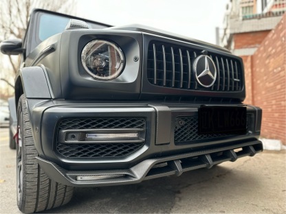 2019-UP Mercedes-Benz G Class W464 G63 TC Style Front Bumper Trim – Dry Carbon